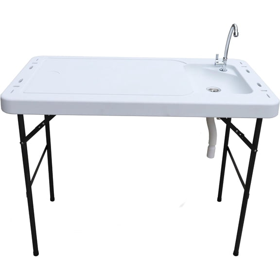Fish and Game Cleaning Table with Sink and Folding Legs