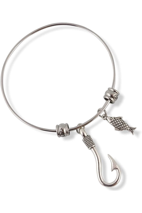 Fish and Hook Fancy Bangle