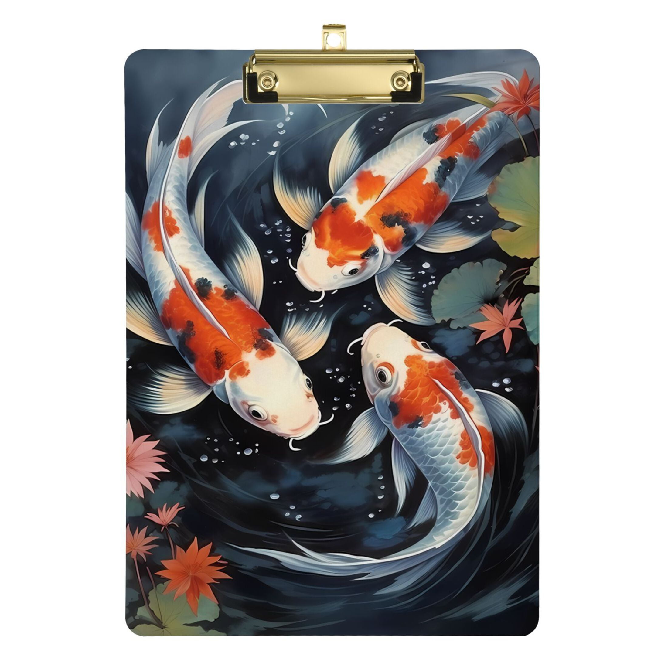 Stingray Design Clipboards – A4/Letter Size Plastic Folder With Metal Clips, Waterproof & Portable