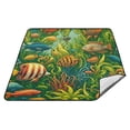 thumbnail image 1 of Fish and Seaweeds Picnic Blankets Extra Large 78"x78" Beach Blanket Waterproof Sandproof Outdoor Mat for Camping Travel Park, 1 of 6