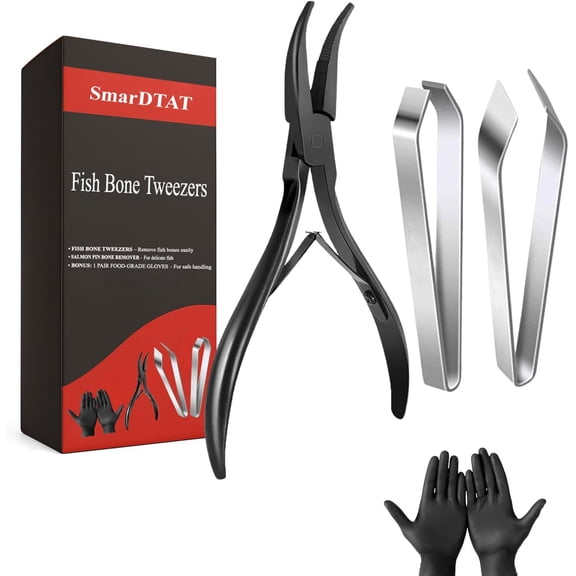 Fish bone tweezers deboner tool for salmon  fish tweezers bones remover pliers deboning tweezer tool, fish bone pliers pin bones deboner, stainless steel fish cleaning tools