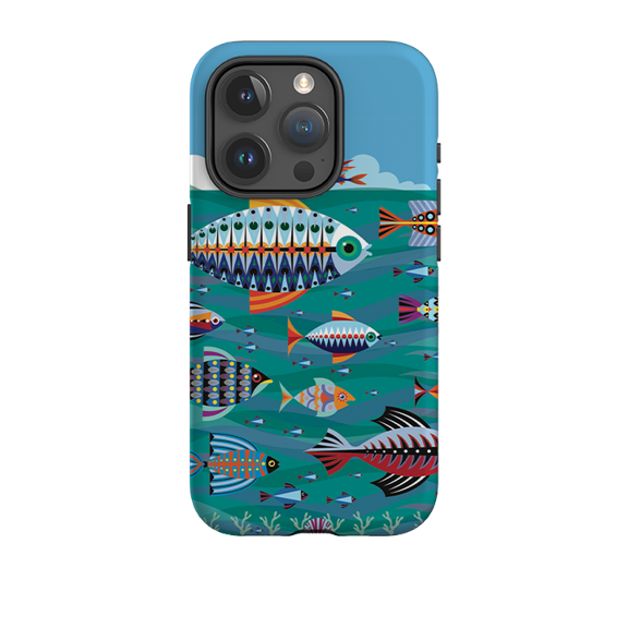 Fish by Patternistas Abstract Art Phone Case for iPhone 16 15 14 13 12 11 Pro Max