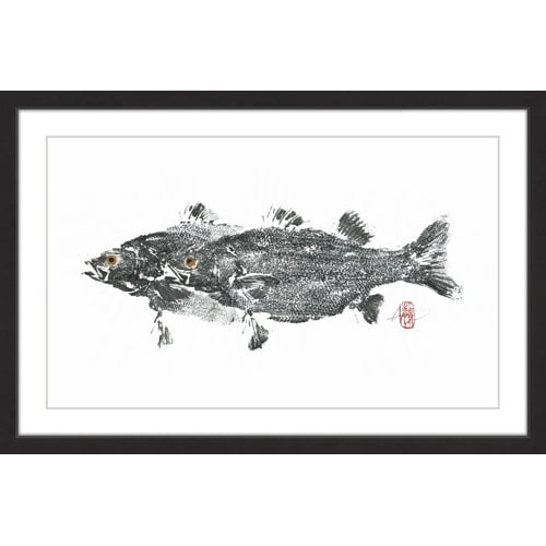"Fish in Love" Framed Painting Print