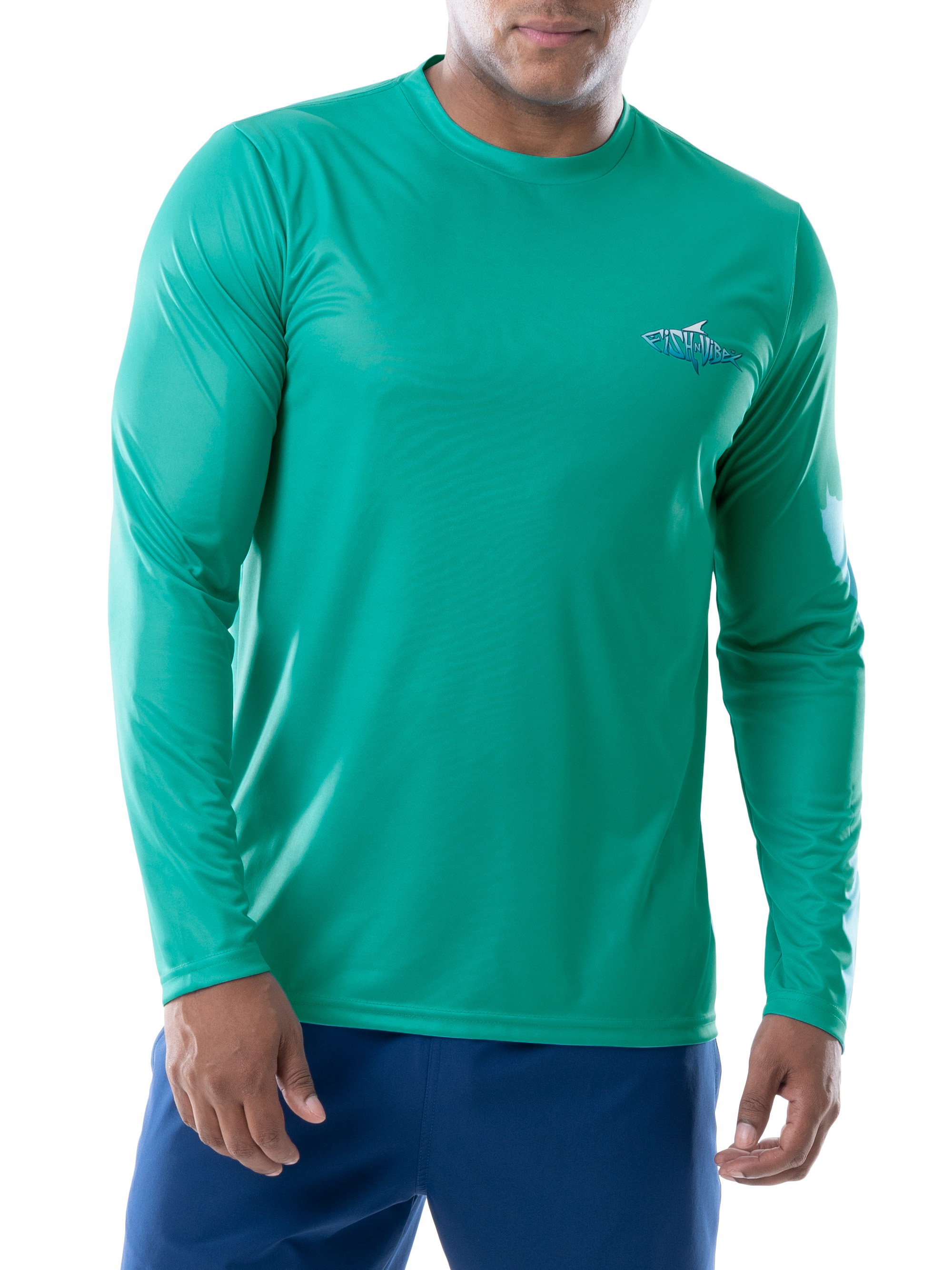 Fish n Vibe Men's Long Sleeve Sun Protection Performance Fishing Tee