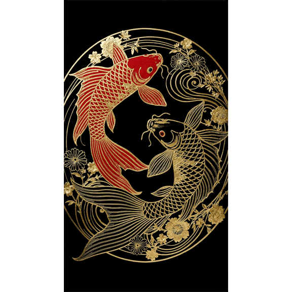 Fish painting Unframed Canvas Wall Art Decor, Wall Art Wall Decorations for Living Room Office Bedroom Decor - 8x12 inch Unframed