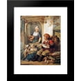 thumbnail image 1 of Fish salesman at woman and chidren 20x24 Framed Art Print by Abraham van Strij, 1 of 2