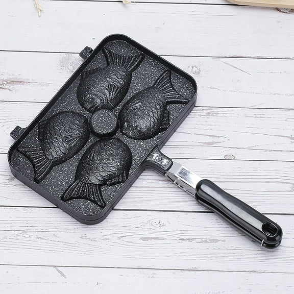 Fish-shaped Frying Pan, Double-sided Grill Skillet, Oil-saving Even-heat Cookware, Detachable Compact Cooking Tool For Breakfast Making Kitchen Countertop Dining Areas