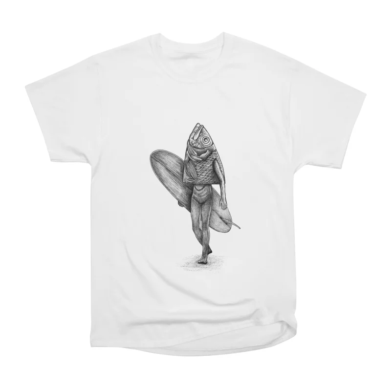 Fish surf T-Shirt Tee Gift For Him Merch For Her Apparel For Friend