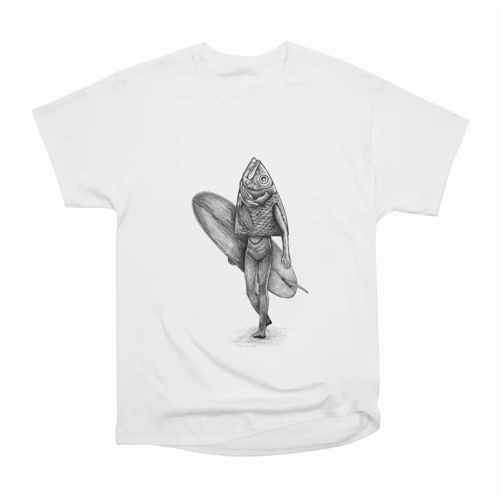 Fish surf T-Shirt Tee Gift For Him Merch For Her Apparel For Friend