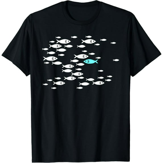 Fish swim against the current in the sea T-Shirt