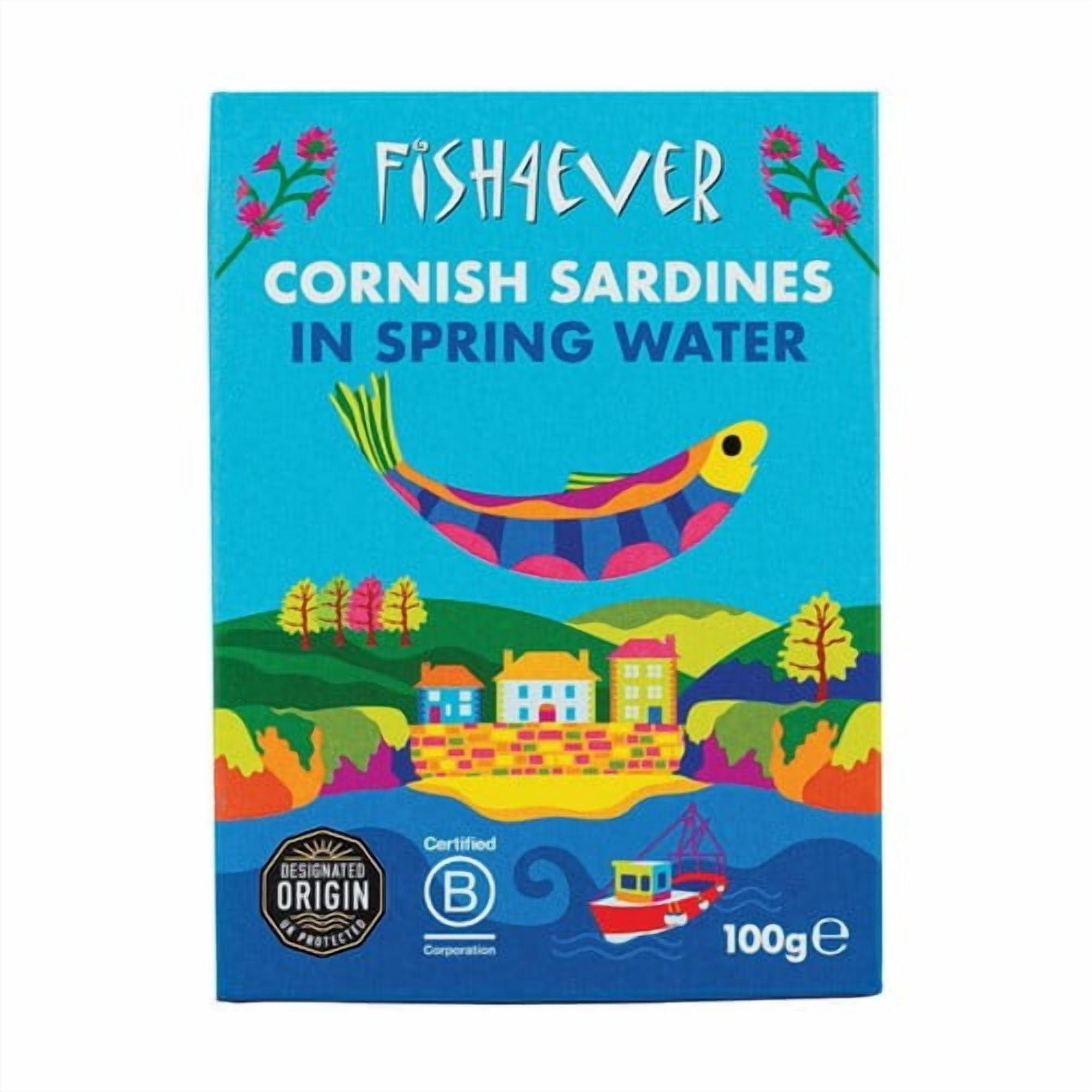 Fish4Ever Cornish Sardines in water 100g, British Import (Pack of 3)