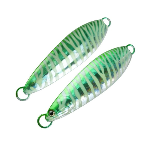 FishLab 300 Gram Unrigged Carnada Slow Pitch Jig, 5 1/2", Glow Mackerel