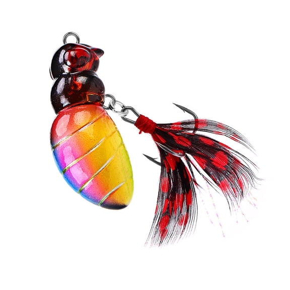 FishMaster Bees Floating Lures - 4.7cm Size, Artificial with Treble Hook, Great for Perch, Must-Have Fishing Accessories