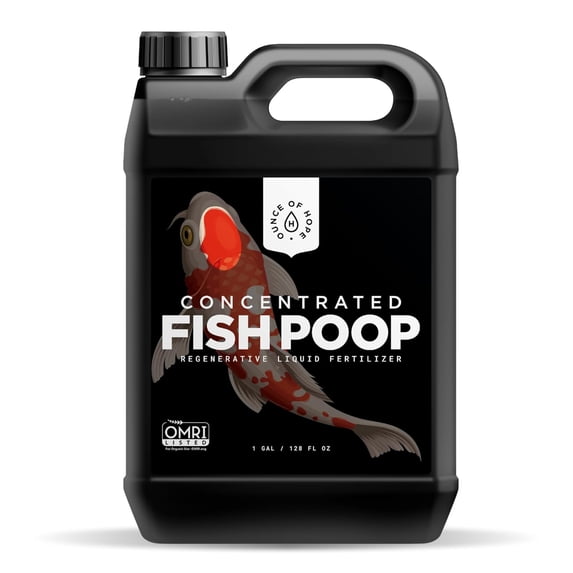 FishPoop Regenerative Vegetables Natural Liquid Fertilizer, 1 gal with UV Resistant