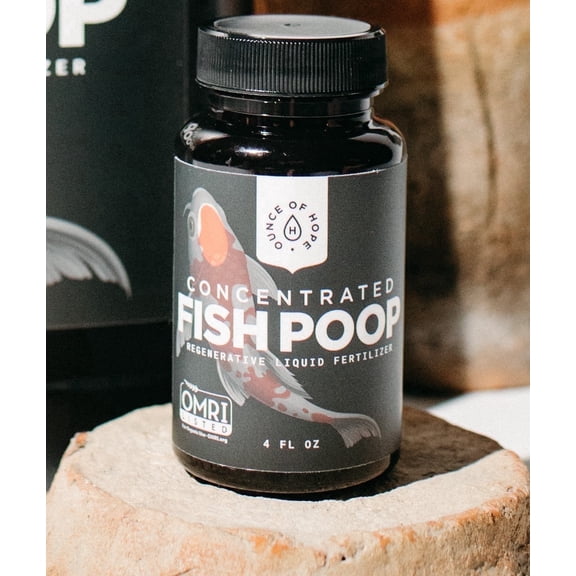 FishPoop Plant Fertilizer Concentrated Liquid Fish Poop Indoor Plant Food 4 FL OZ