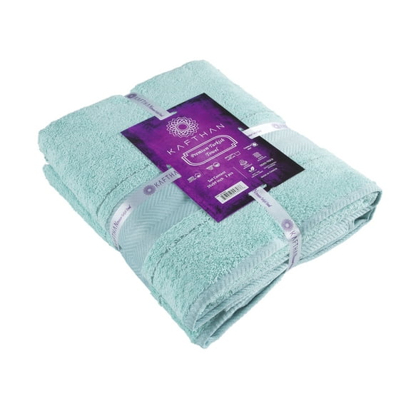 Fishbone Bath Towel, Cotton Turkish Towels - Set of 2