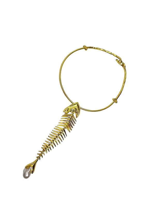 Fishbone Chain Necklace Featuring A Sturdy Alloy Construction for A Stylish Look
