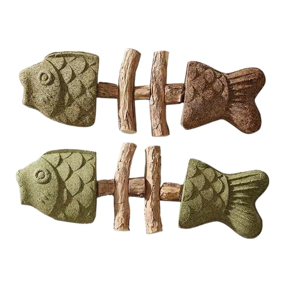 Fishbone Durable Dog Chew Toy for Aggressive Chewers, Real Fish, Medium_2pc