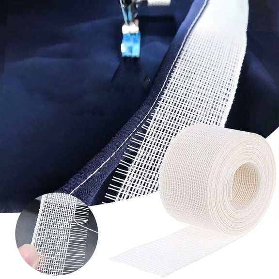 Fishbone Hem Tape For Sewing Polyester Frills Edge Trim 137 Inch Wide For Chiffon Silk Thin Fabrics DIY Garment Making Supplies