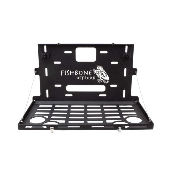 Fishbone JK Tailgate Table - Black Powdercoat