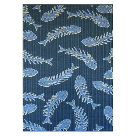 Fishbone Navy  Periwinkle