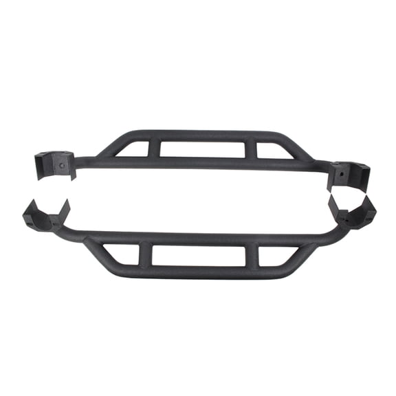 Fishbone Offroad 07-18 Jeep JK 2 Door Wrangler JK Steel Rock Sliders - Blk Textured Powdercoat