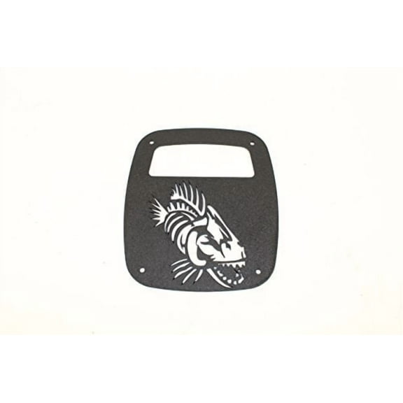 Fishbone Offroad Jeep Wrangler CJ YJ TJ Tail Light Covers - Black Textured Powdercoat