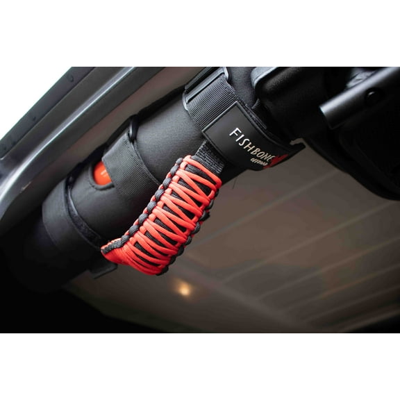 Fishbone Offroad Paracord Roll Bar Grab Handles (Red) - FB55280