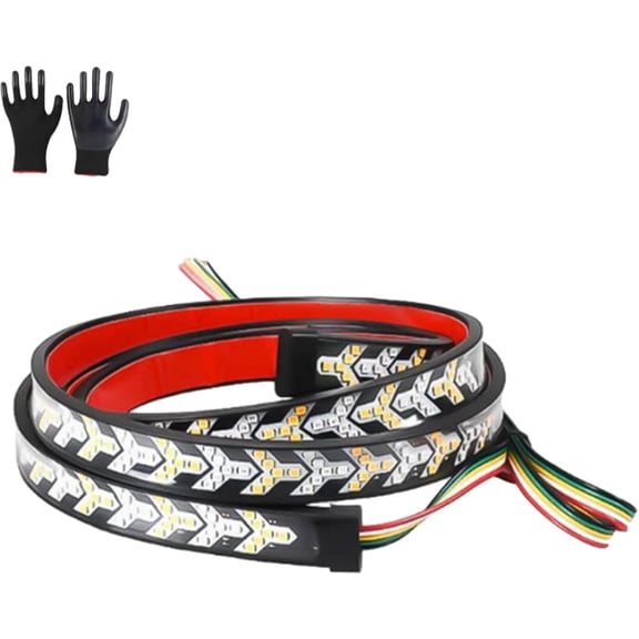 Fishbone Tailgate Light Bar 60 Inch 528 LED Light Strip Brake Running Sequential Turn Signal Strip Strobe with 4-Pin Flat Connector for Pickup Truck (Direct Line Style,70in)