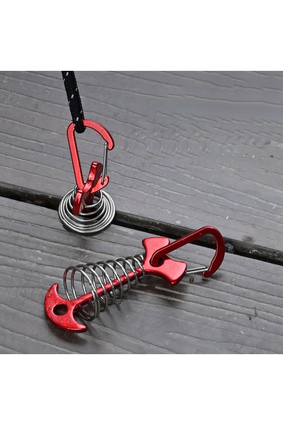 Fishbone Tent Clip, Spring-fixed Metal Rope Clamp for Outdoor Tension Control, Sturdy Resin Build, Secure Shelter Fastening, Camping Accessory