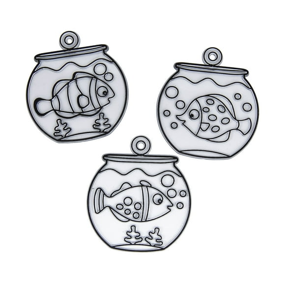 Fishbowl Suncatchers, Craft Supplies, Party Supplies, 24 Pieces