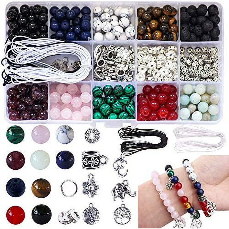 Fishdown Crystal Beads Jewelry Making, Natural Stone Healing Beads  Bracelets, Beading & Jewelry Making Kit 