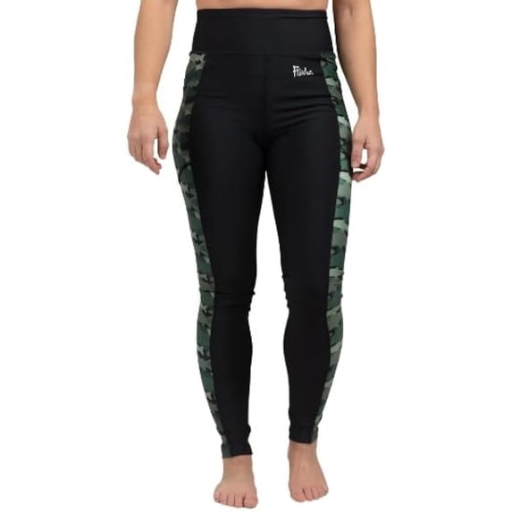 FisheWear Green Fish Camo Pocket Legging-XS