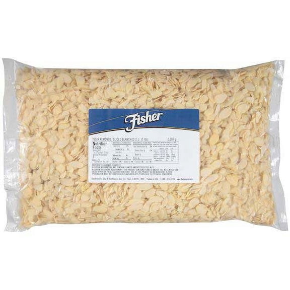 Fisher Almonds, Sliced Blanched, 5-Pound Packages