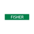 thumbnail image 1 of Fisher Boys Children Name Letter Printed Plaque Decoration Label Indoor Outdoor Unique Wall Novelty Aluminum Metal Sign 4"x13.5", 1 of 1