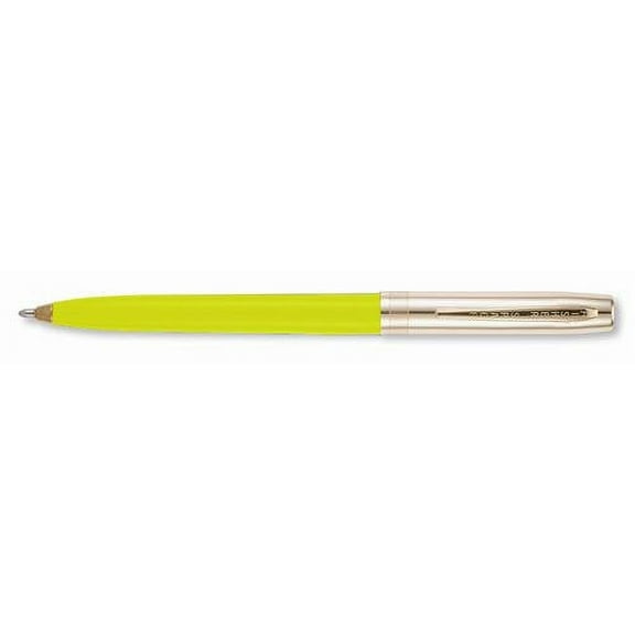 Fisher Cap-O-Matic S200 Brass Cap w/ Yellow Barrel Ballpoint Pen - S251G-YE