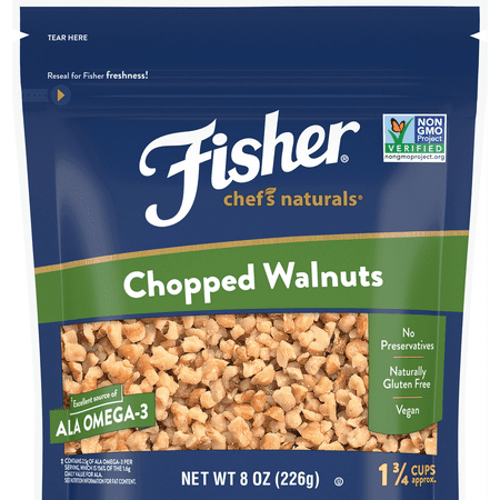 Fisher Chef's Naturals Chopped Walnuts, 8 oz