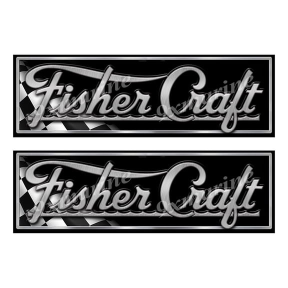 Fisher Craft Classic Racing 10" long Stickers