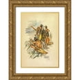 thumbnail image 1 of Fisher, Harrison 17x24 Gold Ornate Wood Framed with Double Matting Museum Art Print Titled - To the Mountains from The Song of Hiawatha 1906, 1 of 4