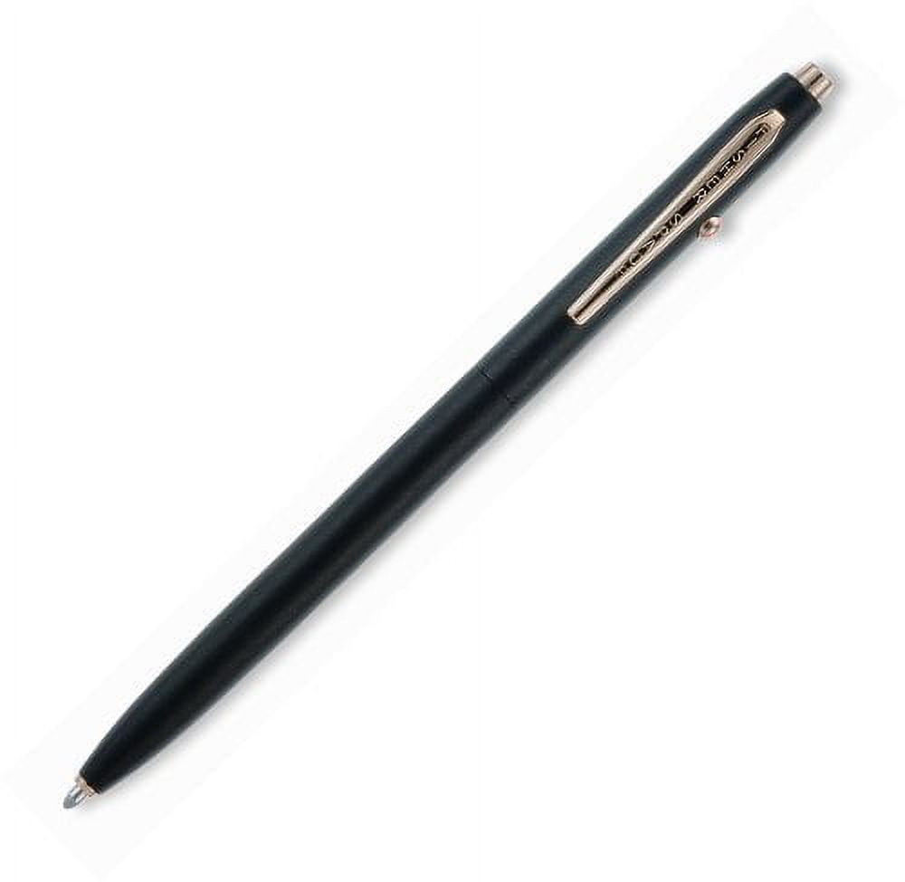 Fisher Matte Black Shuttle Pen W/ Gold Trim