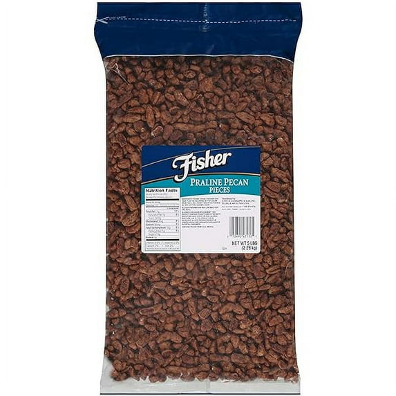 Fisher Medium Praline Pecan Pieces, 5 Pound -- 1 each.