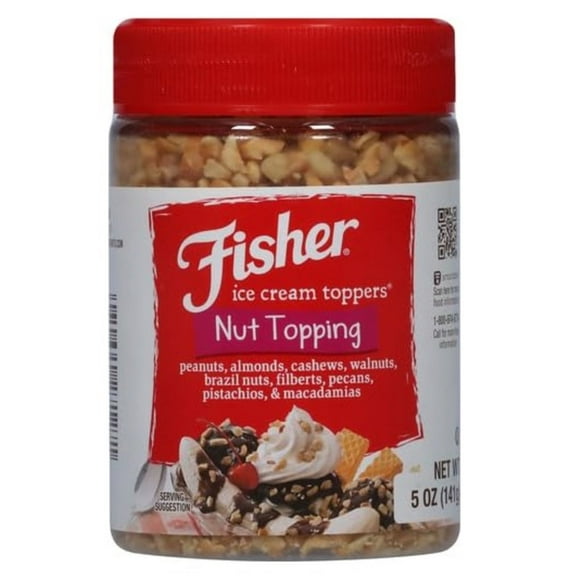 Fisher Nut Ice Cream Topping 5 oz (Pack of 16)