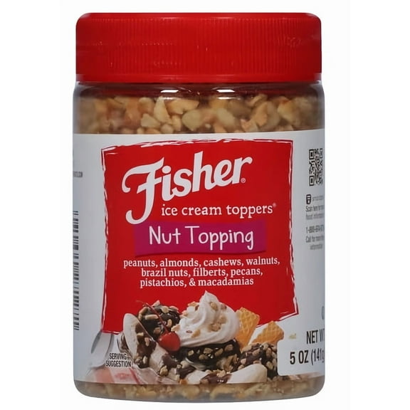 Fisher Nut Topping Ice Cream Toppers, 5 oz (Pack of 3)
