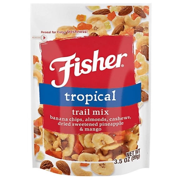 Fisher P27165 - Tropical Trail Mix, Peanuts, Tree nuts, No Artificial Flavors