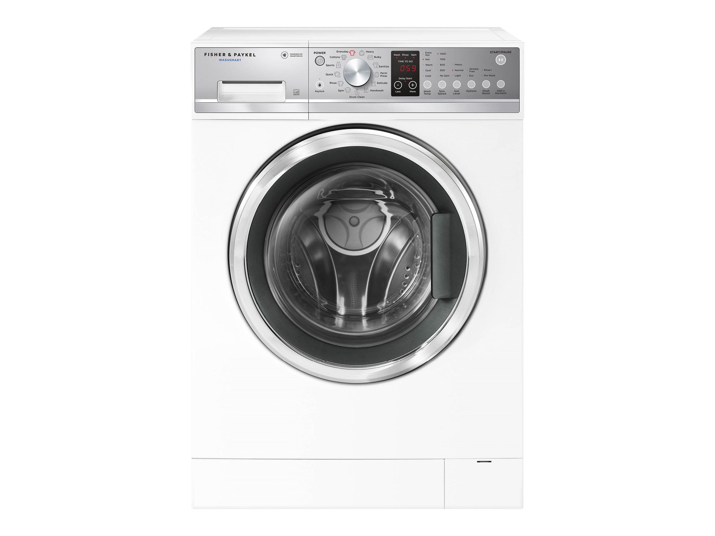 Fisher Paykel WashSmart WH2424F1 Washing machine width 23.6 in depth 25.4 in height 33.5 in front loading 2.4 cu. ft 1400 rpm