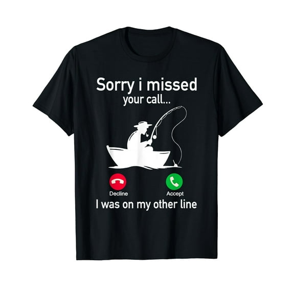 Fisher Phone Fisher Boat Fishing Line Fish - Funny Fisherman Men Vintage Mystery T-Shirt