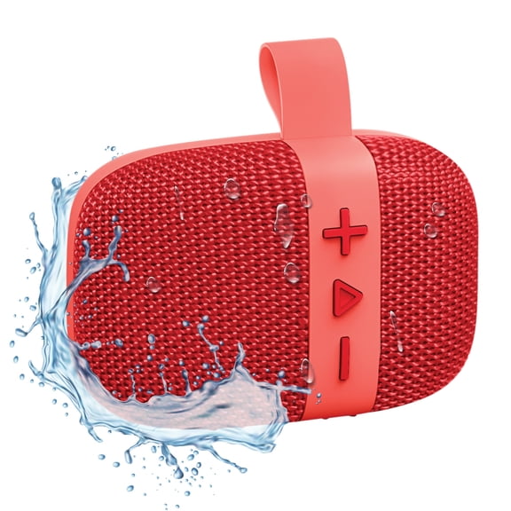 STUDIO PRO by FISHER ECO GO Waterproof Portable Bluetooth Speaker, Red, SBT294