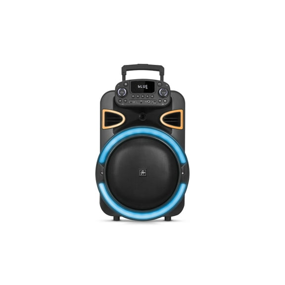 Fisher Portable Bluetooth Wireless Speaker System: 12" Subwoofer 80W Peak Power Loud HD Deep Bass Sound|LED Lights|Rechargeable|Karaoke|Remote|TWS Pairing|USB Port|TF|AUX|FM Radio|MIC Input|Equalizer