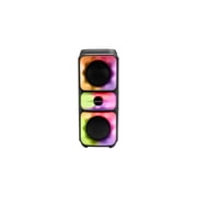 Fisher Portable Bluetooth Wireless Speaker System Dual 4 20W Peak Power|Loud HD Deep Bass Sound & LED Lights, Rechargeable|TWS Pairing|Long Lasting Battery, USB Port, TF, AUX, Handle Bar