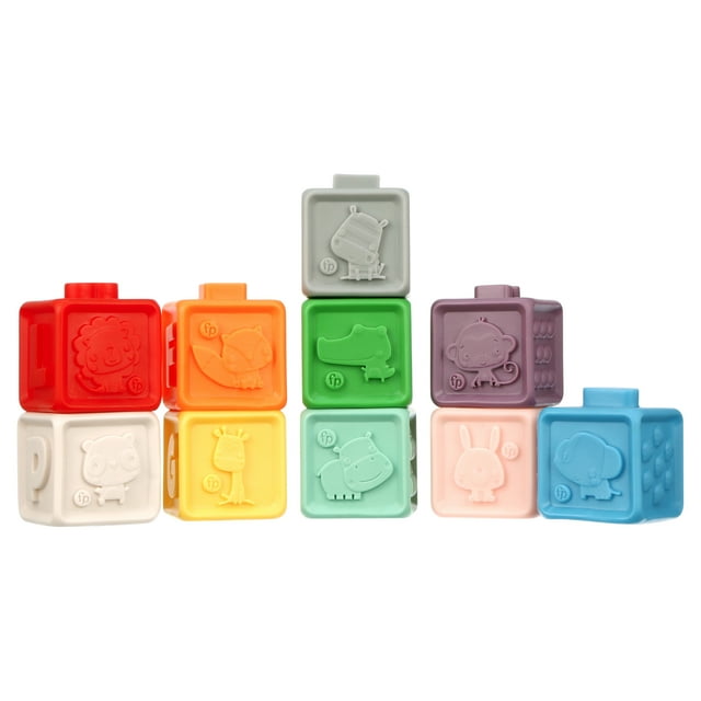 FisherPrice 10Piece Soft Bath Blocks Set, Bath Toys for Infants, 12+ Months